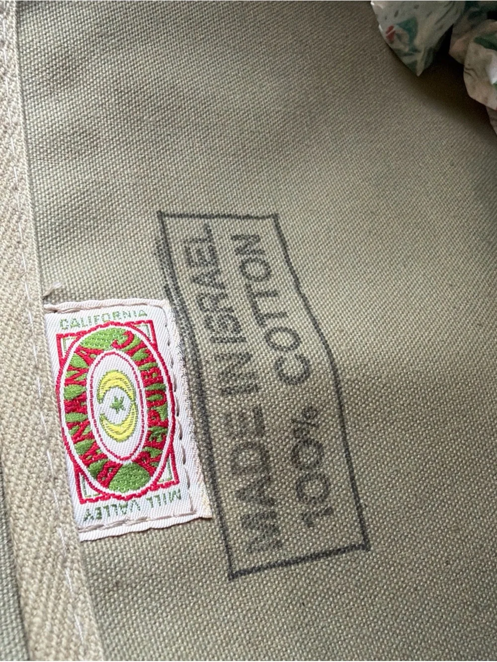 Vintage Banana Republic Khaki Cotton Israel Paratrooper Messenger Shoulder Bag